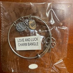 Love and luck charm bangle